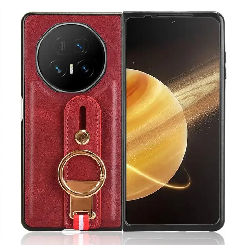 

Case For Honor Magic V5 5G Multi-function wrist strap protection Leather Back Cover Honor Magic V5 5G Phone Cover Funda Capa