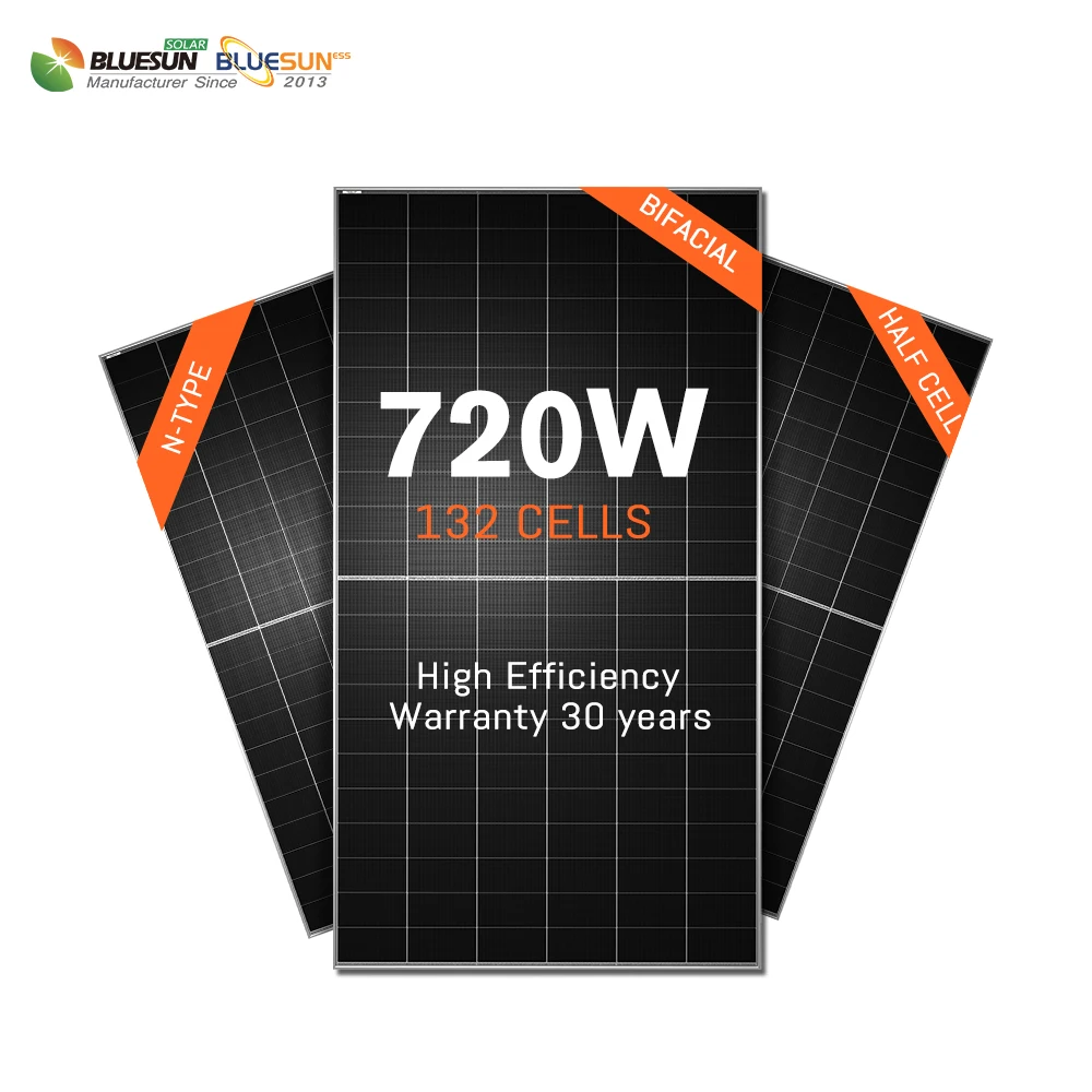Customization For Pro Version N Type Mono-crystalline Solar Panels 720W 23% Efficiency 30-Year Warranty Shingled Residential Com