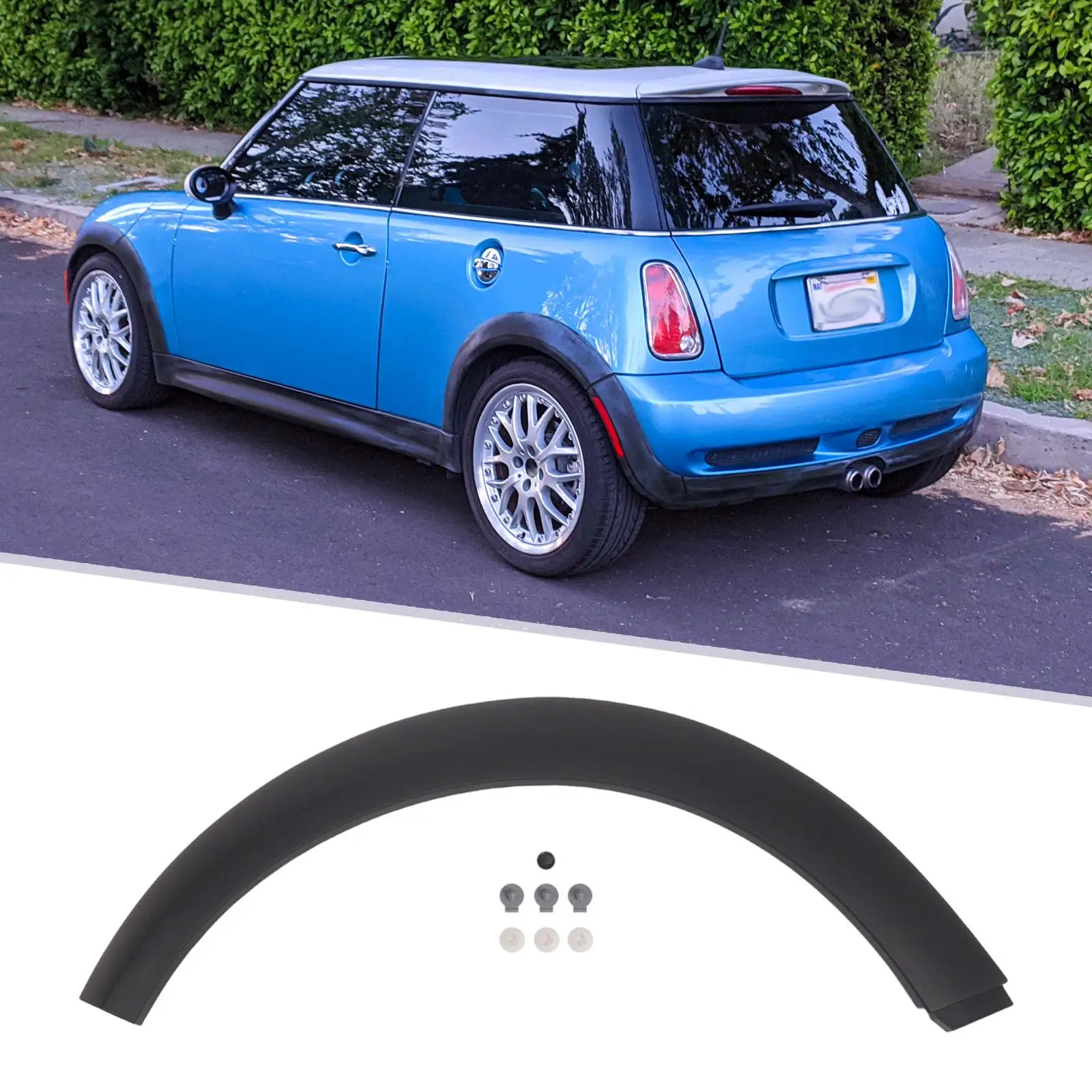 Exterior Wheel Eyebrow Arch Trim Side Mudguard 51131505869 Replace Parts Mud Flaps Wheel Eyebrow Protector for R50 S R53