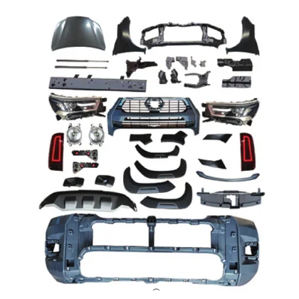 

New Style 4X4 4x2 Accessories Body Kits Engine Hood Bumper Grille Black Rear Lamp for VIGO UPGRADE to 2021 HILUX ROCCO 2005-2014
