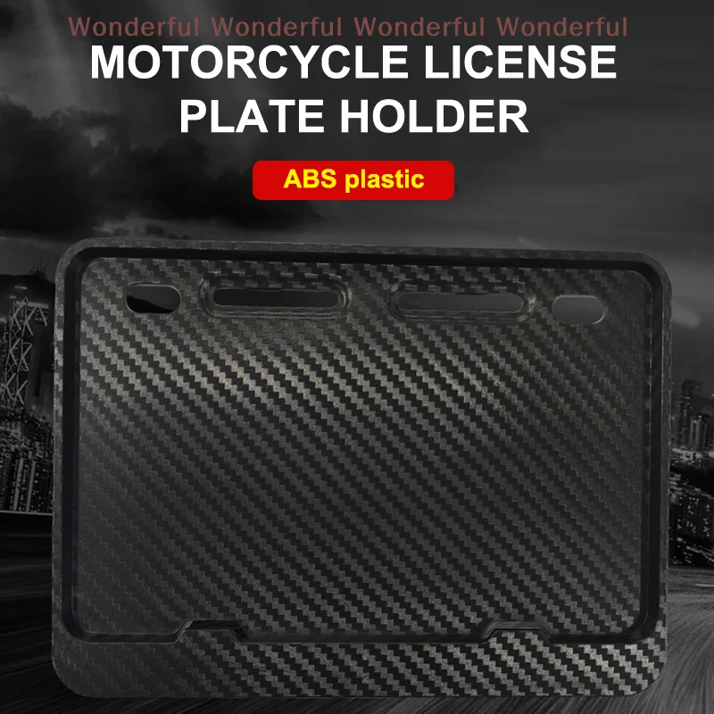 Card Holder Frame Universal Motorcycle License Plate Frames Rustproof Holders for Front And Rear