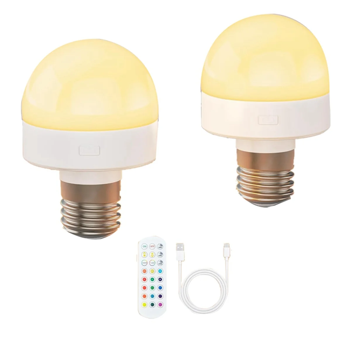 

Rechargeable Light Bulbs with Remote - E26 Battery Operated Light Bulb for Non-Hardwired Wall Sconces, Pendant Lights