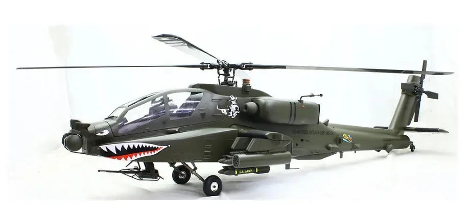 700 Size AH-64 RC Helicopter Scale Fuselage SM2.0 Pre-Painted Glassfiber RC Aircraft Hull