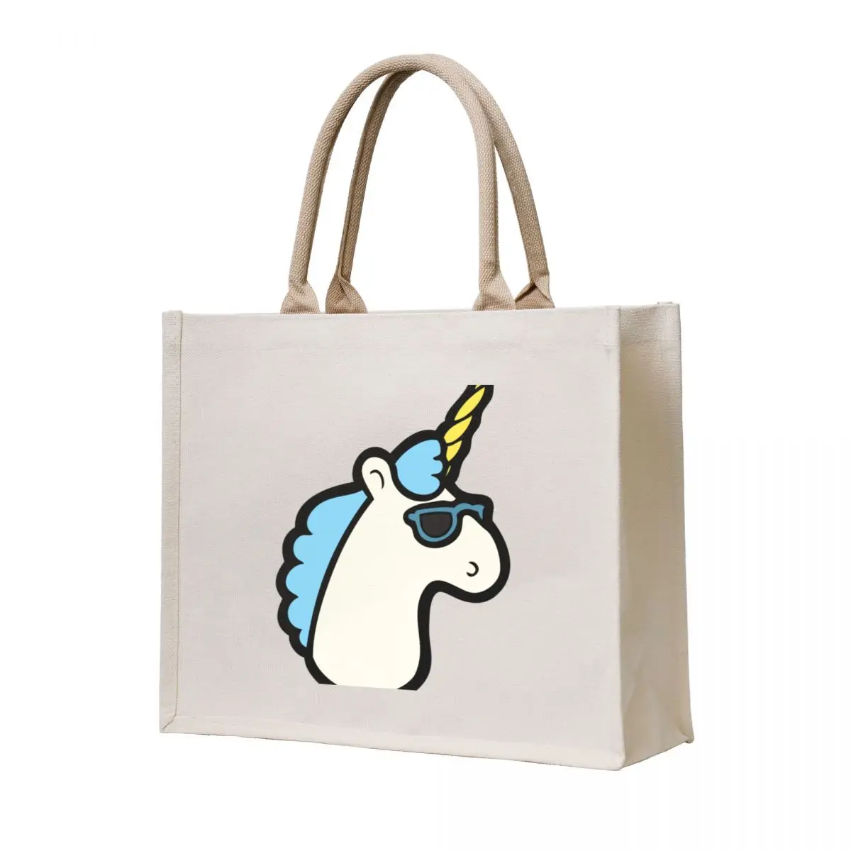 

Unicorns Are Cool Pattern - Blue Tote Bag Shopper bag Canvas large tote bag shopping trolley