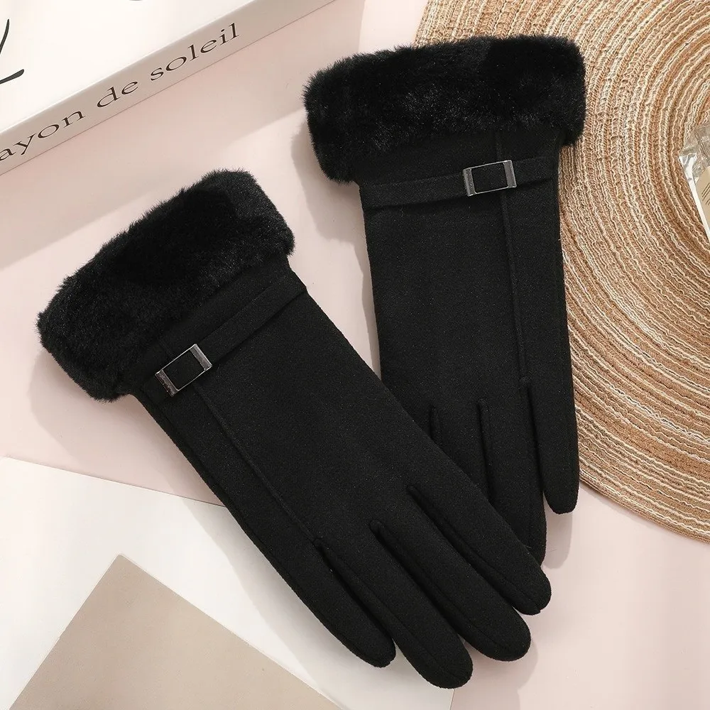 Nouveaux gants d'hiver en peluche gants chauds pour écran tactile gants de ski coupe-vent résistant au froid automne et hiver