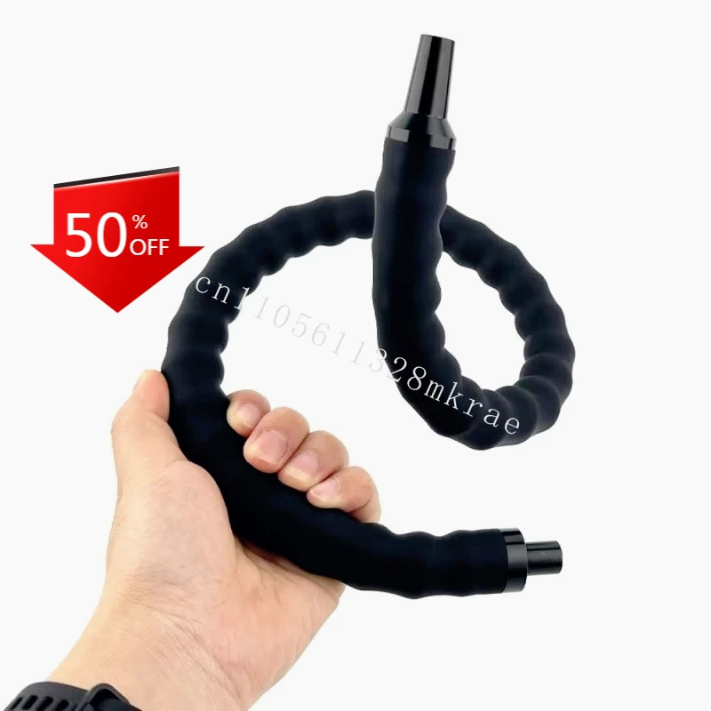 

Hookah Flexible Handle Soft Touch Lazy Bending Aluminum Silicone Free Your Hand Smoking Hookah Qicha Handle Mouth Tip