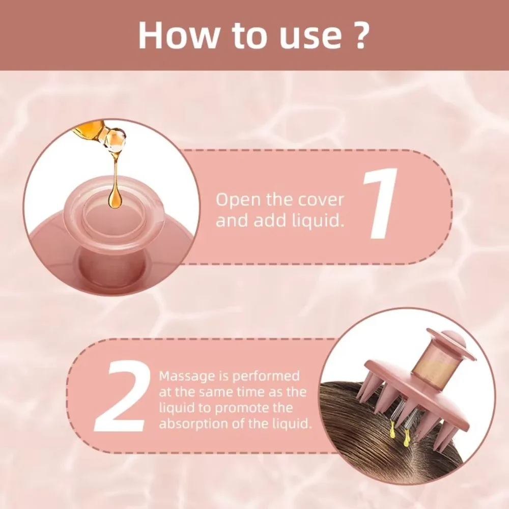Multifunctional Silicone Comb Applicator Wide Tooth Head Massage Comb Hair Oil Dispenser Shampoo Brush Scalp Massager For Hair