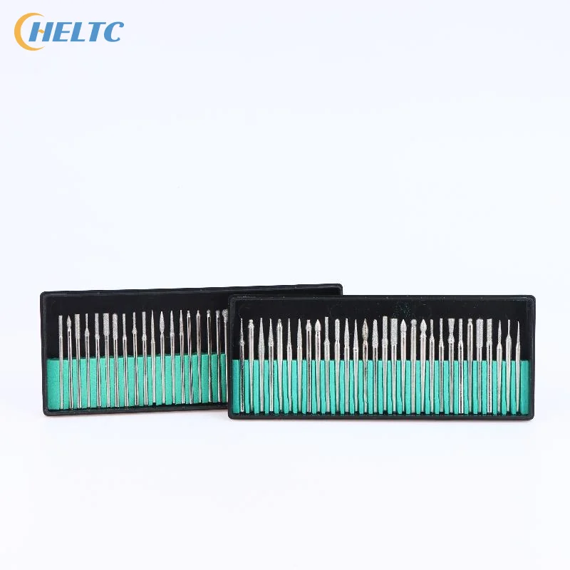 1Set Diamond Grinding Head Wear-resistant Drill Bit For Woodworking Engraving Carving Polishing Drill Bit Rotary Tool Set