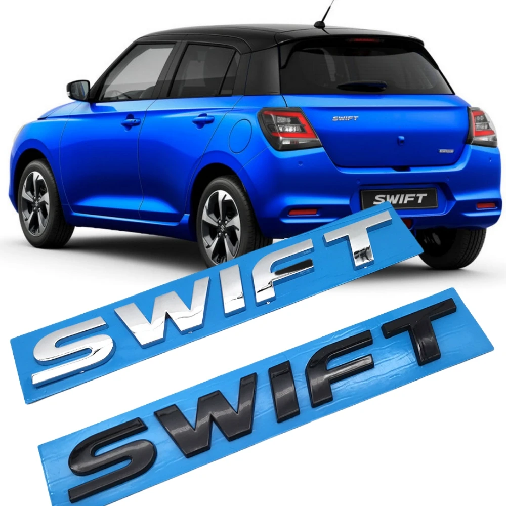 

Swift Emblem Car Logo Stickers 3D Letter Word Rear Trunk ABS Plastic Chrome Silver Nameplate Auto Badge Decal