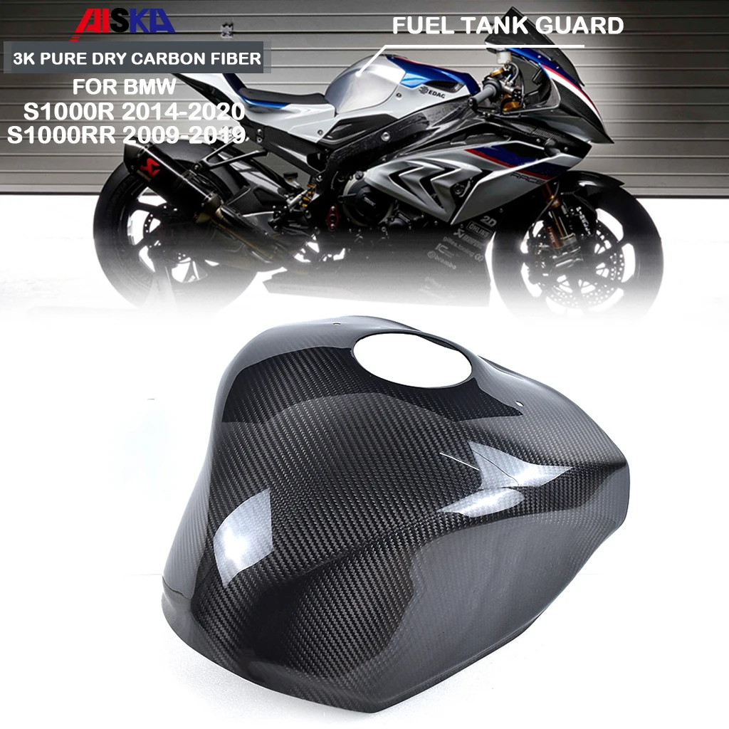 

3K Pure Dry Carbon Fiber Motorcycle Fuel Tank Guard Full Tank Cover Fairing Kits For BMW S1000RR 2009-2019 2018 S1000R 2014-2020