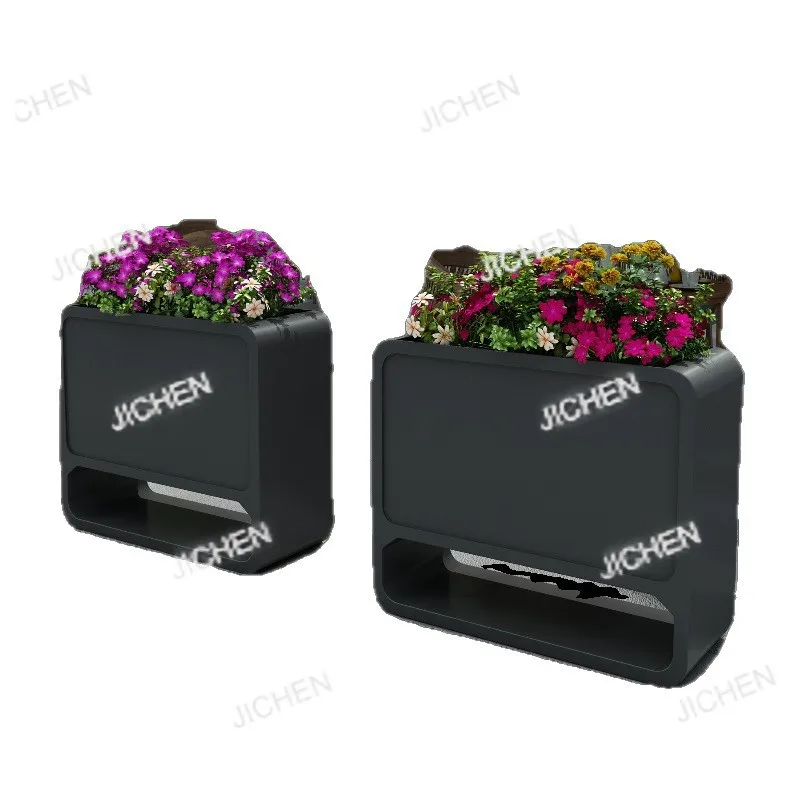 صندوق زهور البندول الخارجي مجموعة من الحديد المطاوع قسم مبيعات السياج قسم مستطيل في الهواء الطلق #5