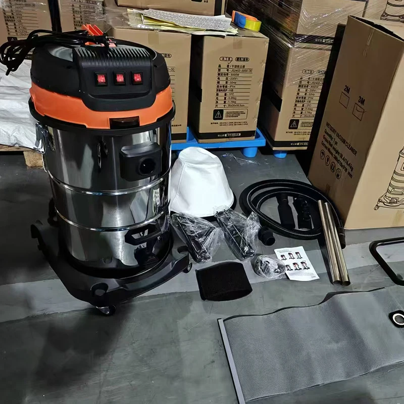 Professional Industrial Stainless Steel Vacuum Cleaner Industrial Vacuum Cleaners 2.4kw