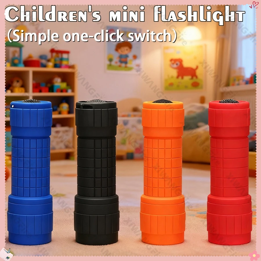 Mini Handheld Children's Flashlight Portable Outdoor Pocket Light Waterproof Camping Emergency Lantern Use 3 NO.7 Batteries