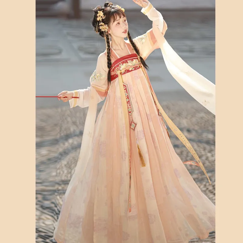 New Yuming Adult Women's Han Chinese Clothing Chest Embroidery Jacket and Dress Daily Super Fairy Full Set