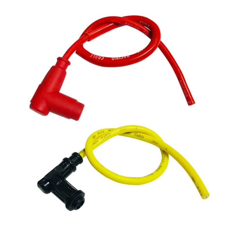 49.5cm Motorcycle Ignition Line for Spark Plug for Iridium Power Cable Wires Cover Wearproof Silicone Ignition Line