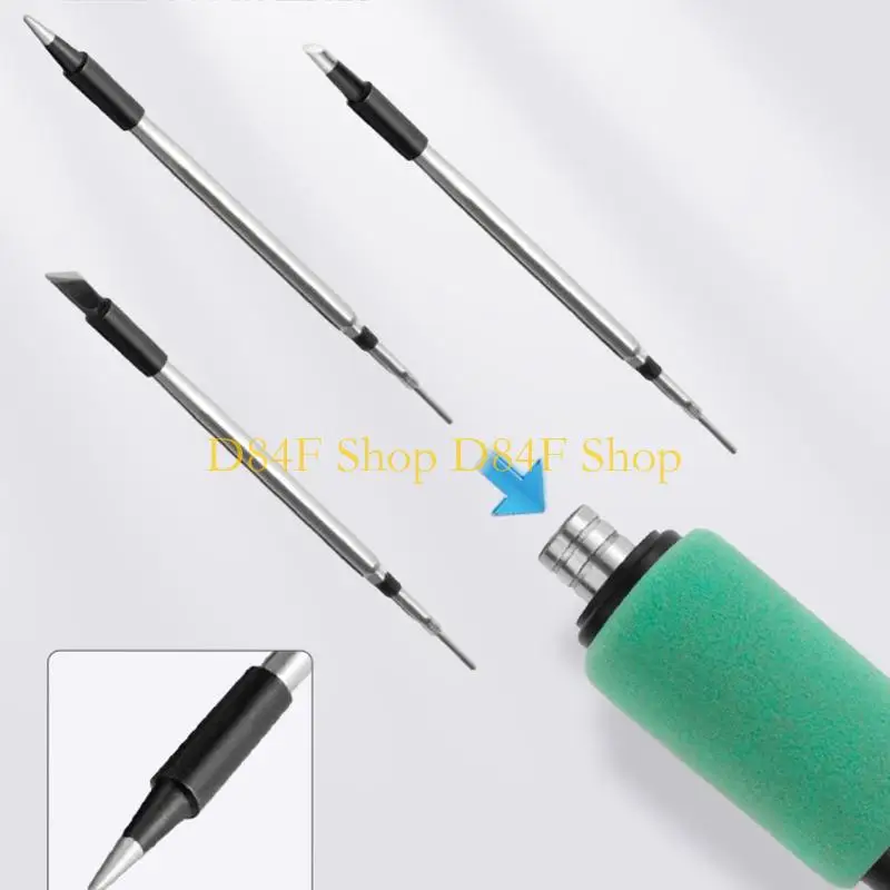D84F USB Compatible Soldering Iron Tip High Heat Conductivity Coppers Materials Quick Replacement Under 30 Second