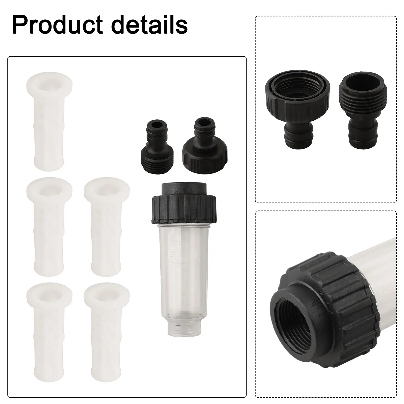 

Комплект фильтров для мойки высокого давления, садовый шланговый фильтр для использования в саду, материал ABS, высокая емкость фильтрации для серии K2-K7