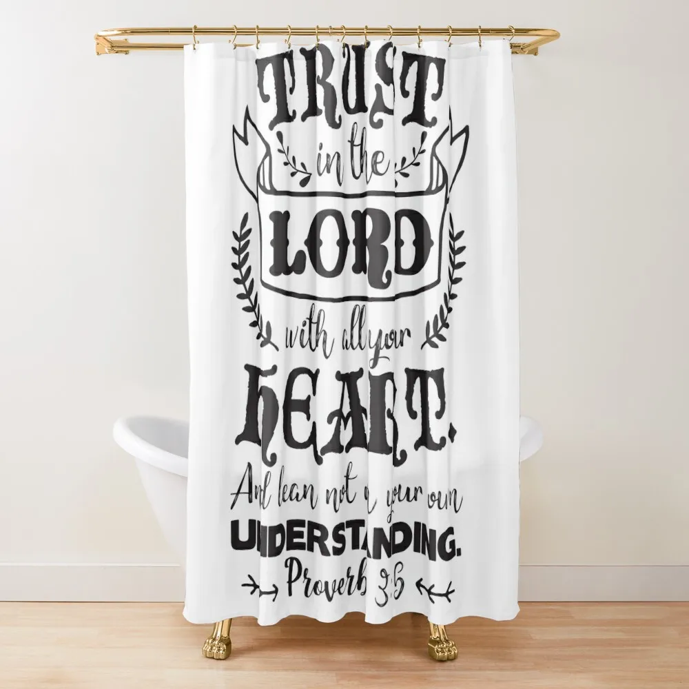 Proverbs 3:5 Trust In The Lord With All Your Heart Shower Curtain Shower Sets For Bathroom For Bathroom Shower Curtain