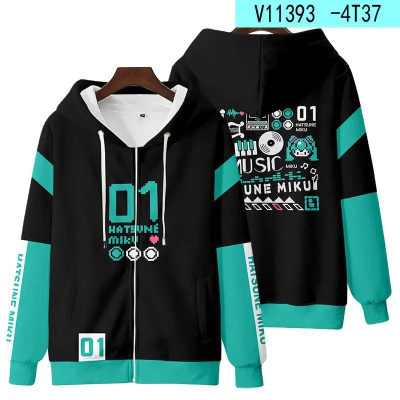 Kawaii Cartoon Hatsune Miku Anime-Charaktere Winter 3D-Druck Reißverschluss-Cardigan Kapuzenpullover Freundschafts-Überraschung Geburtstagsgeschenke – Detail 15