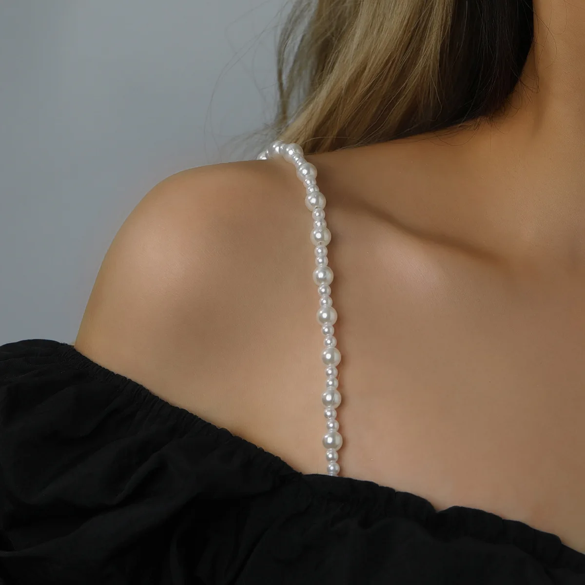 أشرطة حمالات صدر لؤلؤية عصرية للصيف، إكسسوارات سلسلة كامي قابلة للفصل، أربطة حمالات صدر نسائية أنيقة قابلة للتعديل