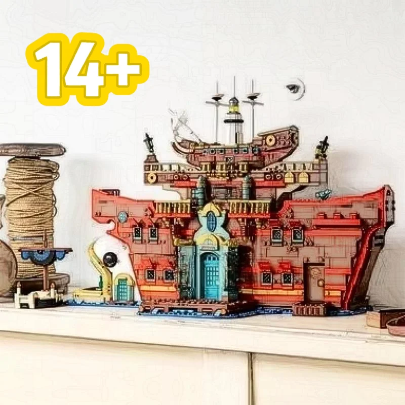 Nuevo Set de Construcción 3402 Piezas, Restaurante Flotante Baratie, 75640, 54cm, Bloques de Construcción, Juguete Artesanal, Regalo de Cumpleaños o Festividades para Niños