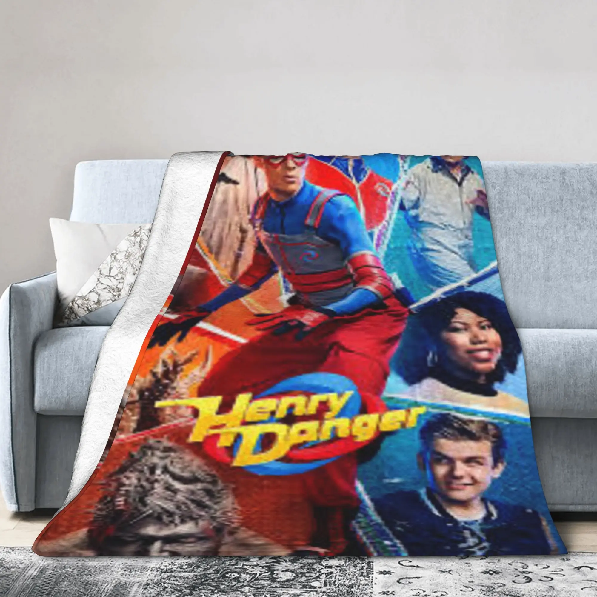 Captain Henry And Kid Danger  Blankets Soft Flannel Healing Present  Throw Blanket Rug Piece