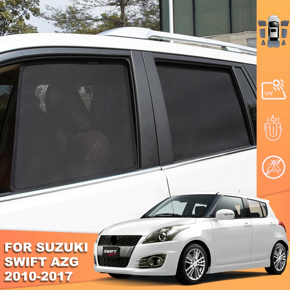 

For Suzuki Swift AZG 2010-2017 Magnetic Car SunShade Shield Front Windshield Curtain Rear Side Baby Window Mesh Sun Shade Visor