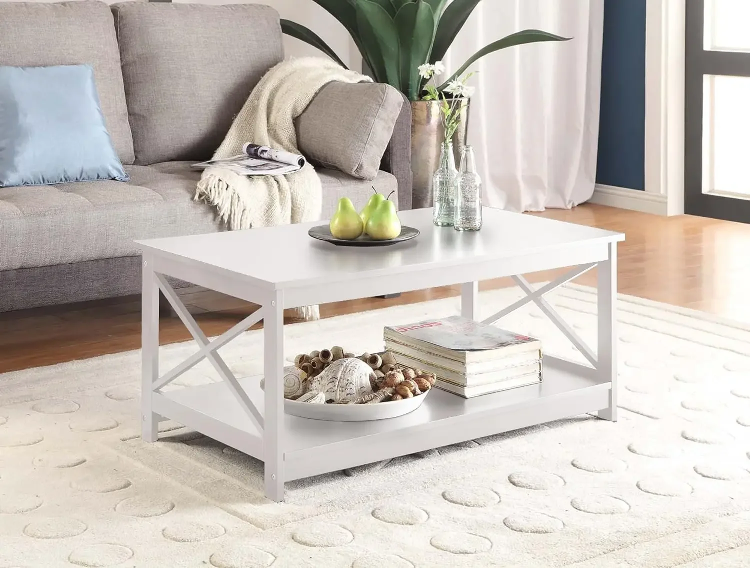 

TV Stand and Coffee Table Bundle, White