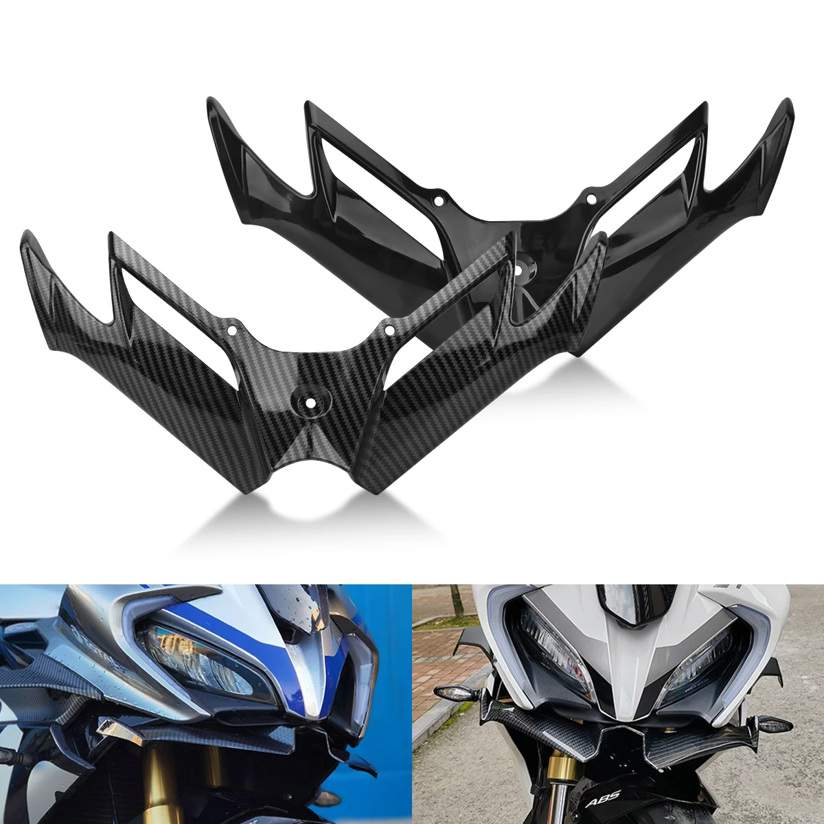 Motorcycle Front Fairing Winglet Aerodynamic Wing Cover Suitable For SUZUKI GSX250R Kawasaki Ninja Series CFMOTO 250SR / 450SR