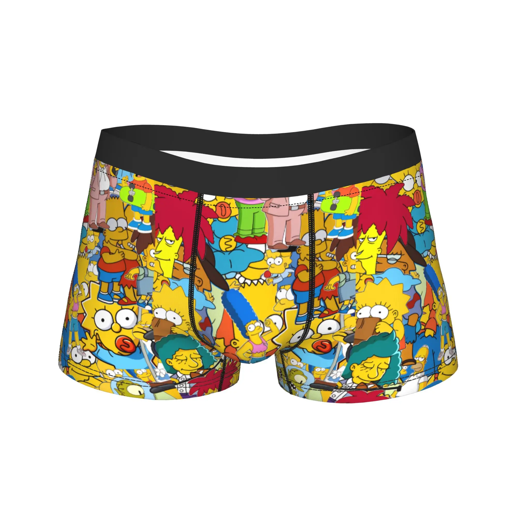 Funny S-Simpsons Characters Collection Shorts Briefs  Underwear High Quality Men's Sexy Soft Trunk Design Large Size Panties