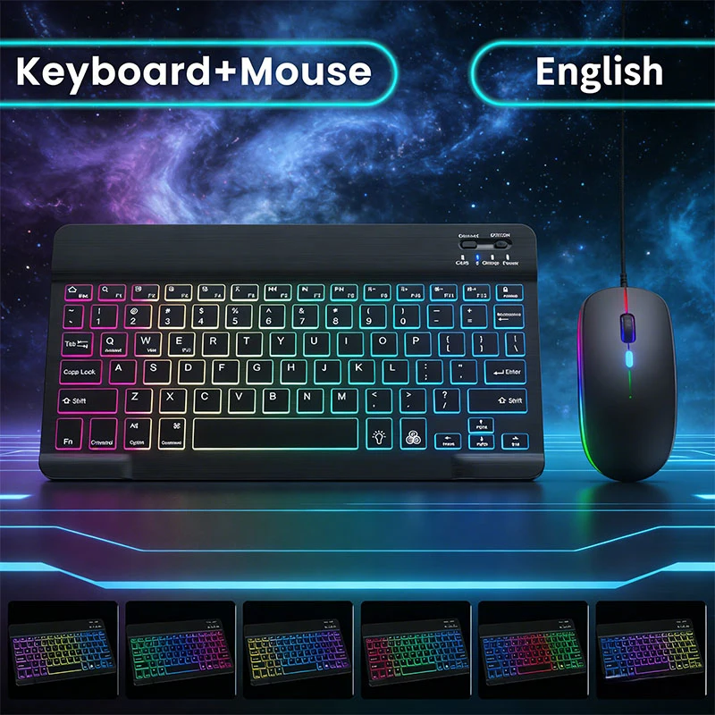 

Luminous Bluetooth Keyboard Mouse For IOS Android Windows Tablet Keyboard And Mouse for iPad Pro 11 Keyboard