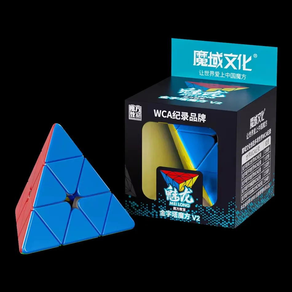 

MoYu Meilong Pyraminx V2 3x3x3 Пирамида Волшебный куб MoFangJiaoShi 3x3 Углеродное волокно Макарон Cubo наклейки Magico Puzzle Cube Подарок