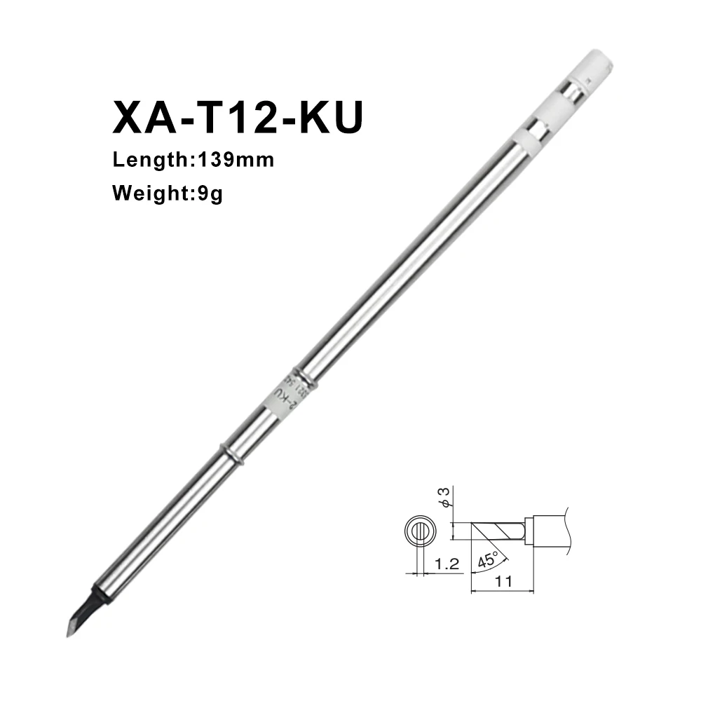 Puntas de soldador de alta calidad, puntas de soldador de la serie XA-T12, J02/ILS/BC2/K/KU, 1 ud.