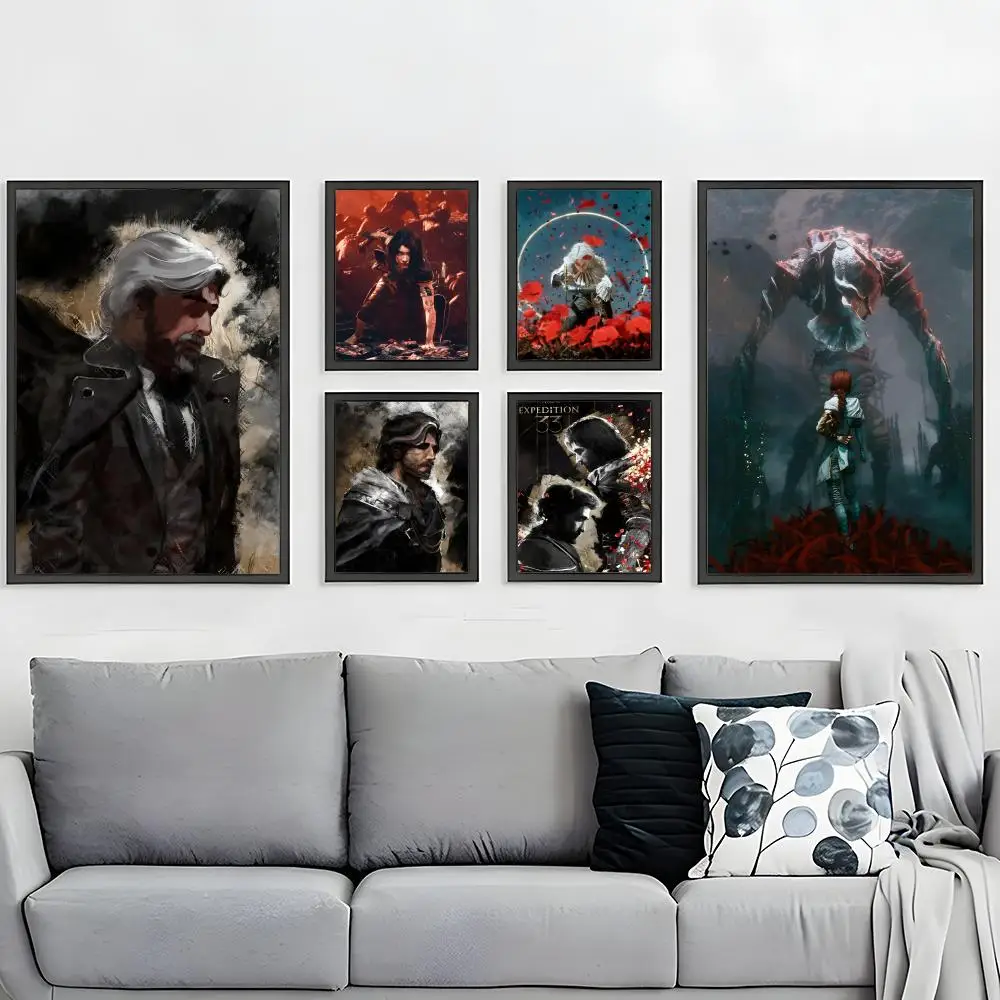 game Clair Obscur Expedition 33 Poster HD Waterproof Self-Adhesive Wall Art – Multi-Scene Use, Top Gift Pick