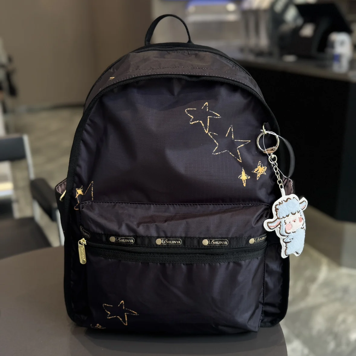 

Liijinya Casual Travel Laptop Bapa Nylon Material Zipper Closure Geometric Pattern ex Youth Medium Size oulder Bag