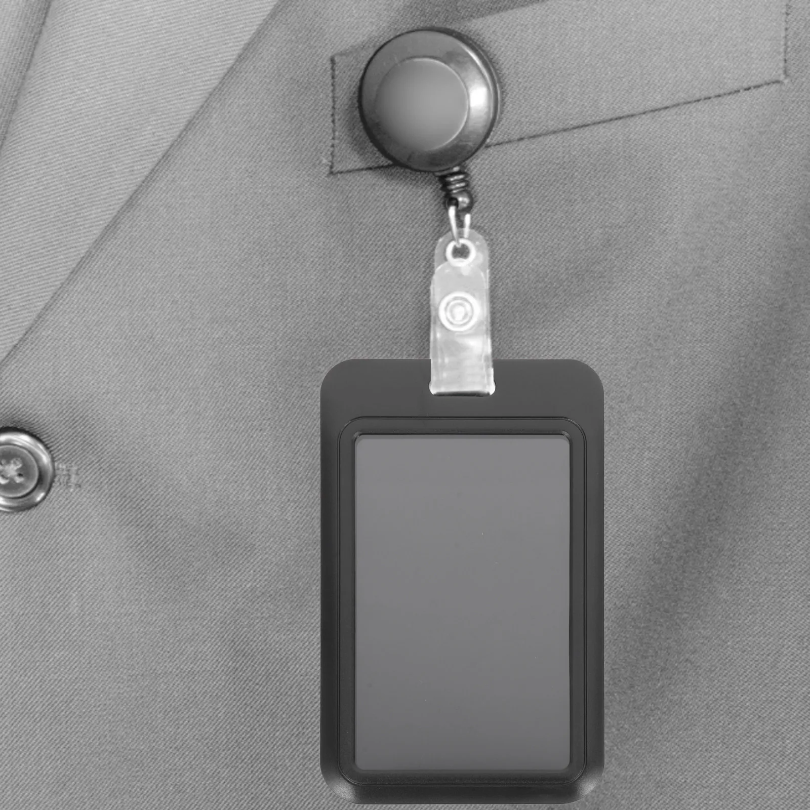 

10Pcs Transparent Horizontal Badge Holder Name Badge Protector Slide Cover Id Card Holder School Office Work Staff Card Sleeve