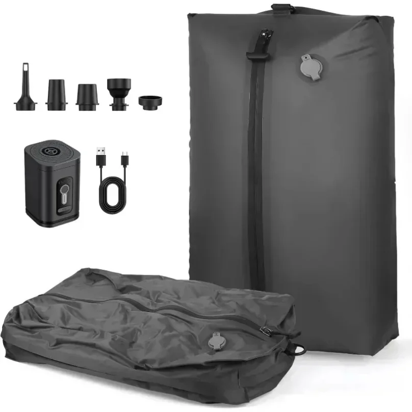 17L Vacuum Compression Bag with Air Pump Reusable Clothing Storage Bag Travel Compression Backpack Luggage Bag