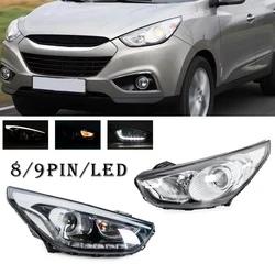 Front Bumper Headlight Headlamp Assembly For Hyundai IX35 2009 2010 2011 2012 2013 2014-2016 LED Front Lights Car Accessories