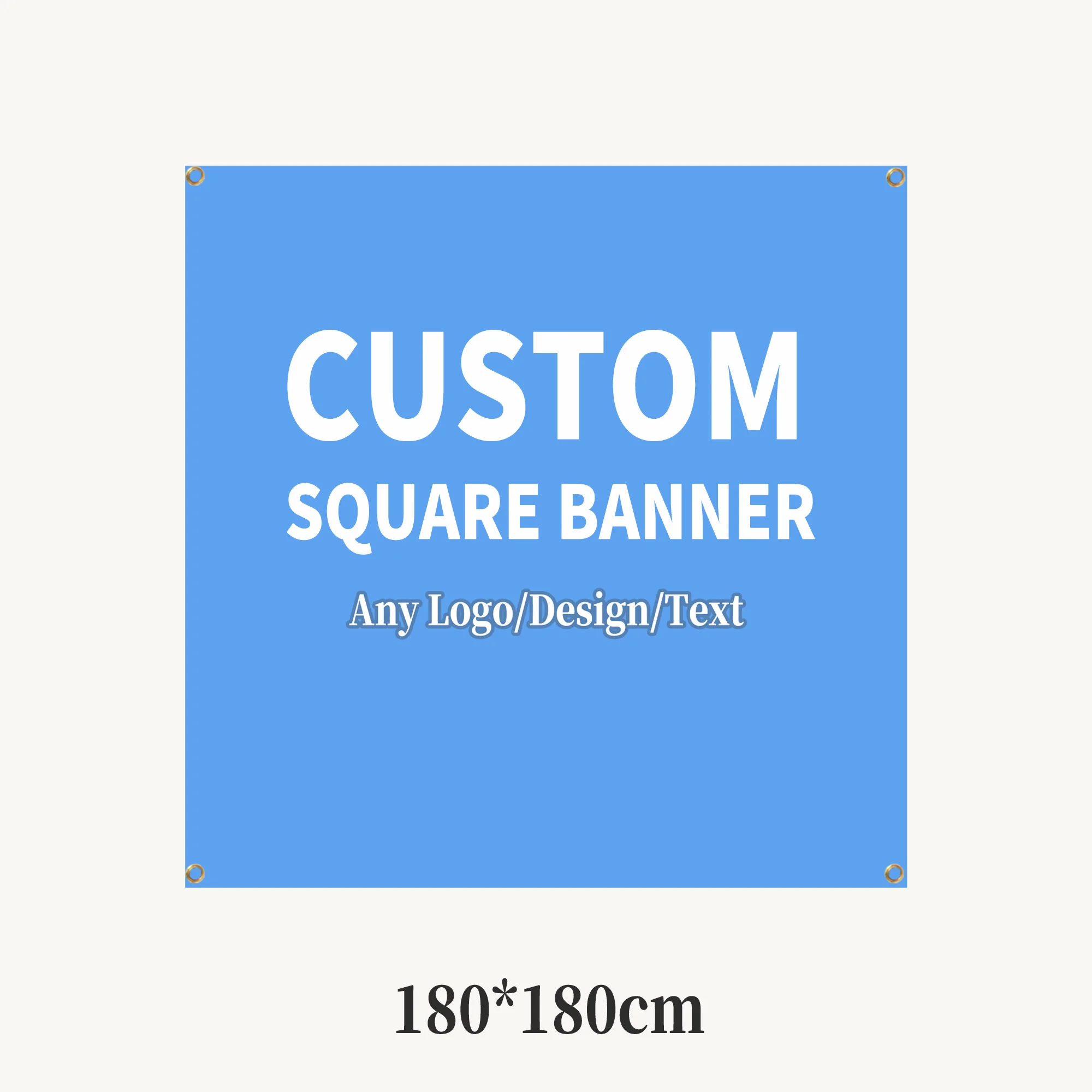 1 Stück individuelles, einseitiges, quadratisches Polyesterbanner mit 4 Ösen zum einfachen Aufhängen, perfekt für die Dekoration von Heimpartys