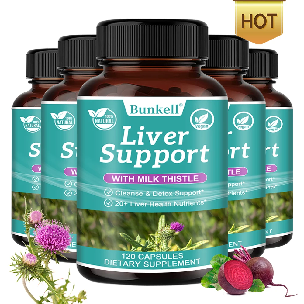 

Liver Detox Supplement - With Artichoke, Milk Thistle & Dandelion for Men & Women for Liver Support,120 Capsules