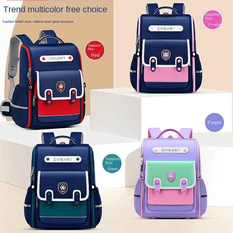 New Sesame Baby Primary School Bag 1-3-6 Grade British Style Boys School Bag Lightweight Girls Backpack