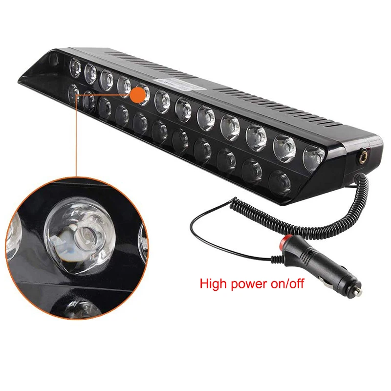 Car Strobe Flashing Lights Lamp 12LED Red/Blue/Amber/Yellow/White Police Led Flasher Emergency Warning Light For Car 12V 12W