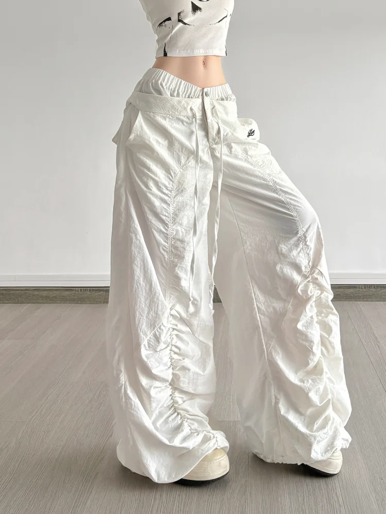 سراويل المظلة النسائية أرخص الشتاء الصوفية متوهجة صورة ظلية خمر في الهواء الطلق المتضخم مبطنة بالصوف مريحة الشمال الحد الأدنى #5