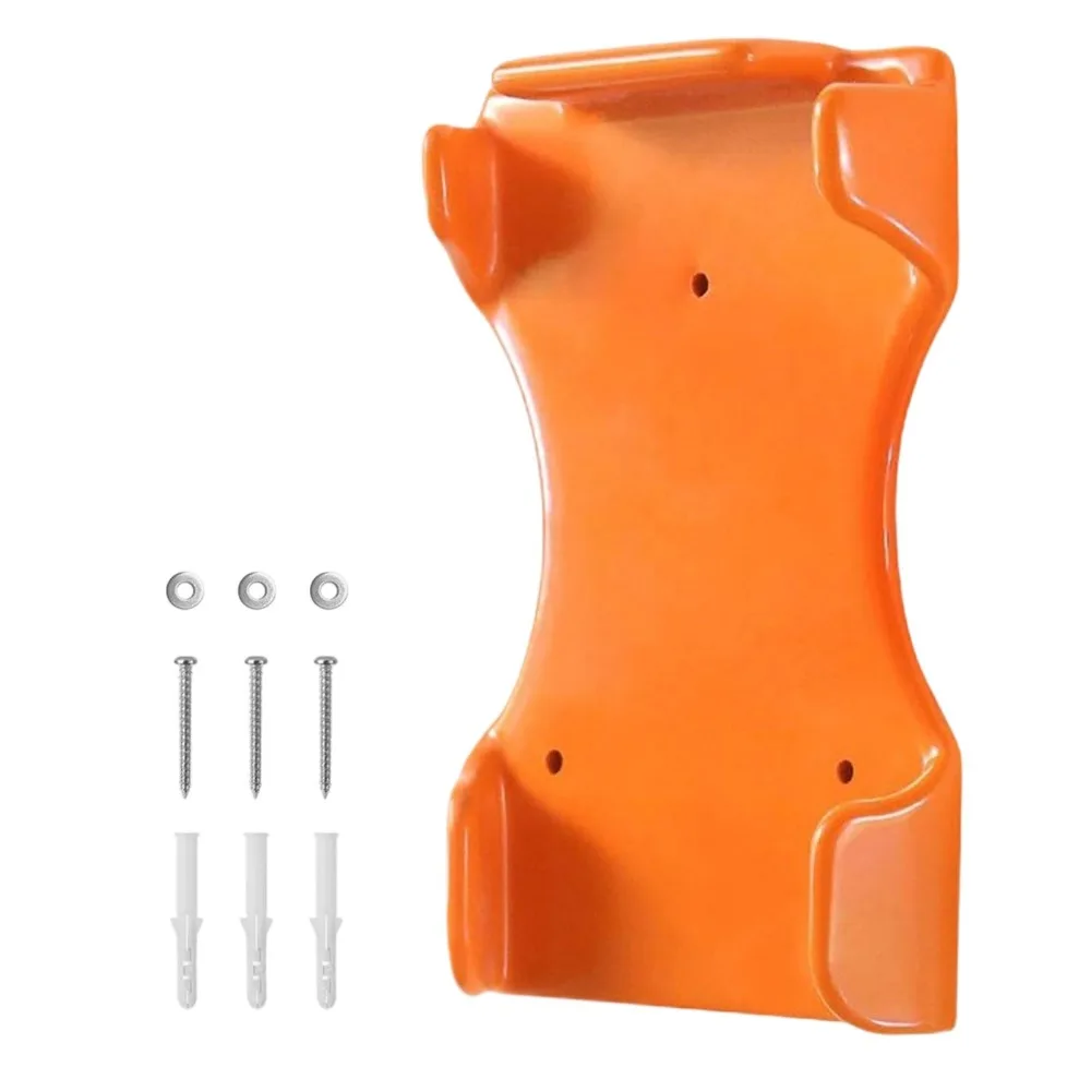 

Heavy Duty Leaf Blower Hanger Protective Mount Space-saving Design Blower Rack Orange Color Tool Storage Leaf Blower Holder