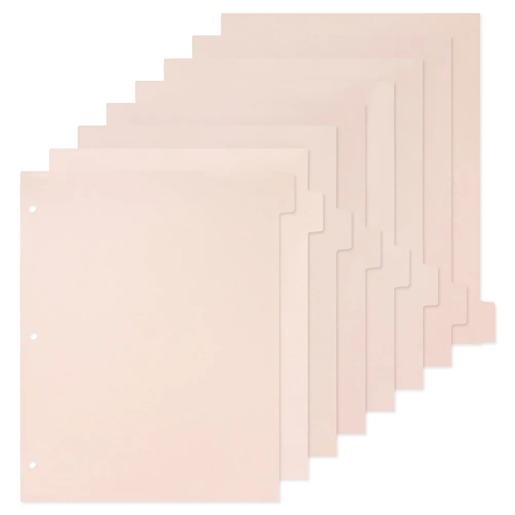 folhas ficharios a5 caderno manual separador a4 divisores pagina para aneis com abas particao rosa 8 01