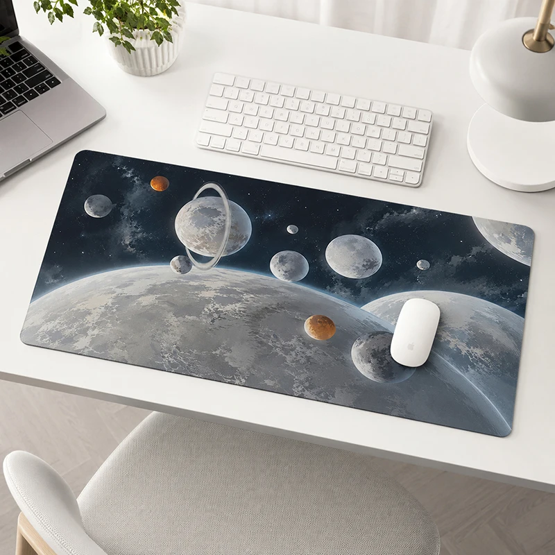 Mouse Pad Gaming Space Planets Galaxy printon demand Home Custom Large Mousepad XXL Desk Mats Office Non-Slip Soft Mouse Mats