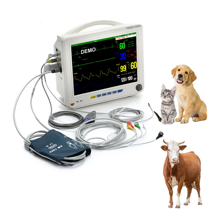 Pet Animal Portable Veterinary Multi-parameter Vital Signs Monitor for Hospital