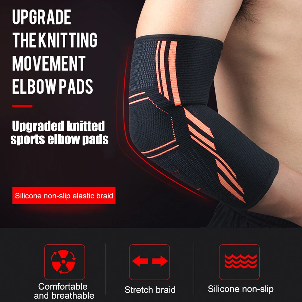 BraceTop 1 PC Compression Elbow Support Pads Elastic Brace for Men Women Basketball Volleyball Fitness Protector Arm Sleeves New