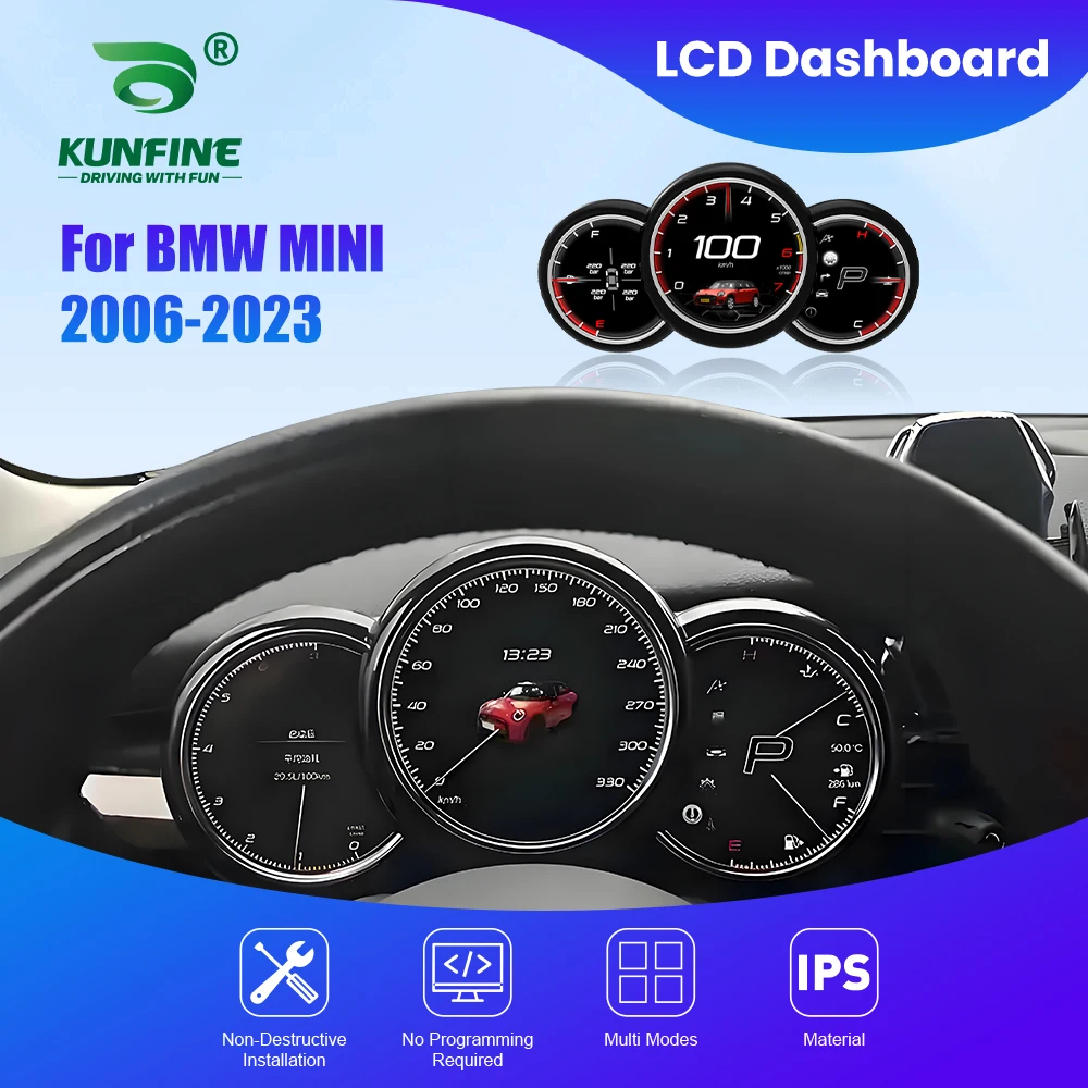 

Приборная панель кластера для BMW MINI Cooper F55 F56 F57 2006-2023, спидометр, цифровой ЖК-дисплей, приборная панель, новейший тахометр