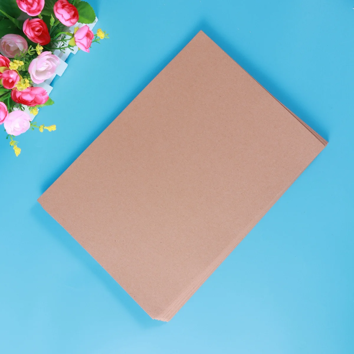 50 листов крафт-бумаги формата А4, листы кофейного тона для DIY, подарочная упаковка, цветочная упаковка, винтажная оберточная бумага для поделок и подарков